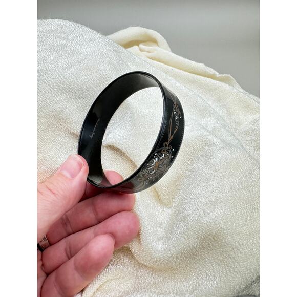 Vintage Michaela Frey Enameled Hand Painted Bangle Bracelet - Picture 12 of 12